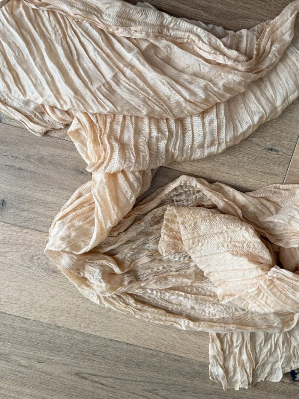 set of eight beige cheesecloth table runners 20x120 inch